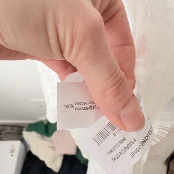 Zara Lace Jacquard Maxi Dress NWT White Size Medium - Picture 11 of 11